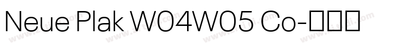 Neue Plak W04W05 Co字体转换